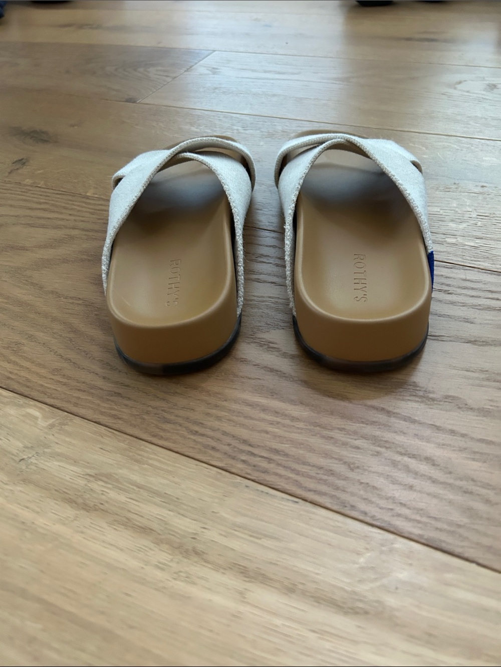 Rothy's Cream Crossband Slide Mules (the Weekend Slide) - Picture 6 of 9